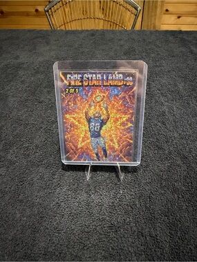 CeeDee Lamb Holographic Football Card - Vibrant Orange/Blue